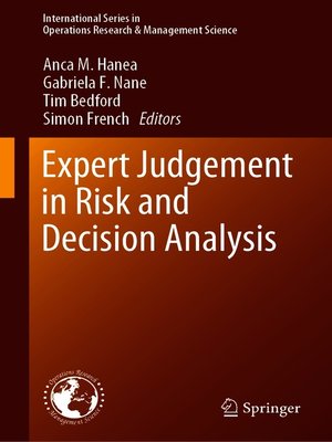 cover image of Expert Judgement in Risk and Decision Analysis